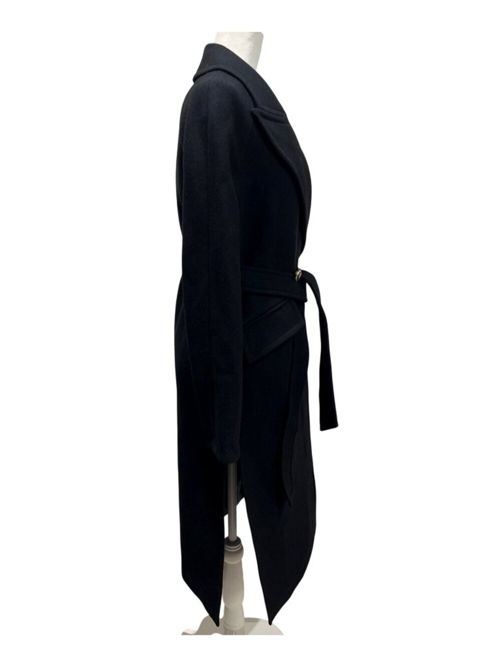 Veronica Beard Women XS Wool Coat Frattini Dickey Double-Breasted Black $998 NEW - Picture 2 of 12